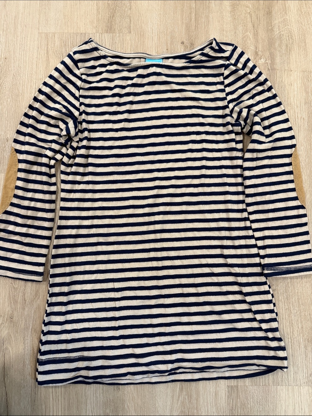 Kids Long Sleeve Navy and Cream Striped Shirt